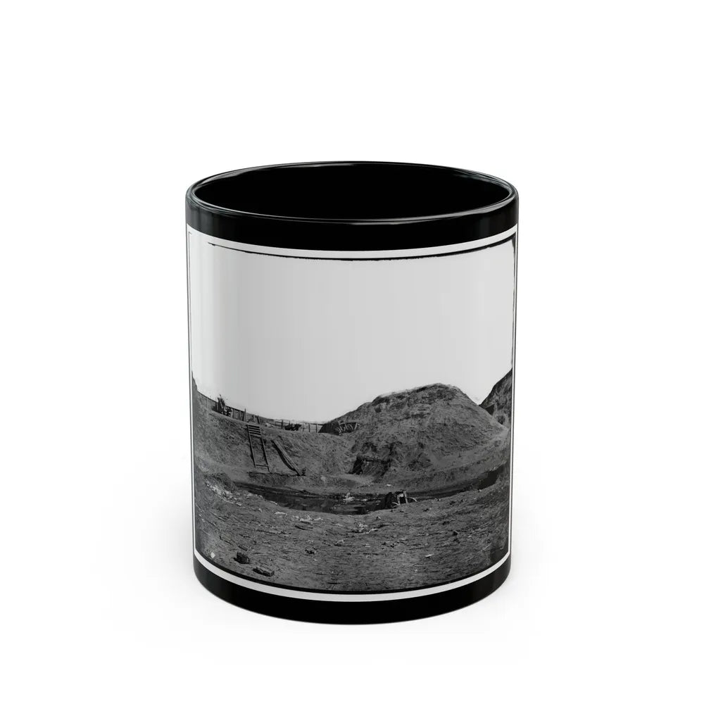 Fort Fisher, N.C. Interior View Of Transverse And Magazine On The Land Front (U.S. Civil War) Black Coffee Mug-11oz-Go Mug Yourself