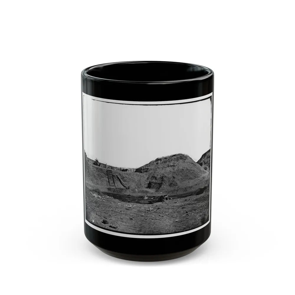 Fort Fisher, N.C. Interior View Of Transverse And Magazine On The Land Front (U.S. Civil War) Black Coffee Mug-15oz-Go Mug Yourself