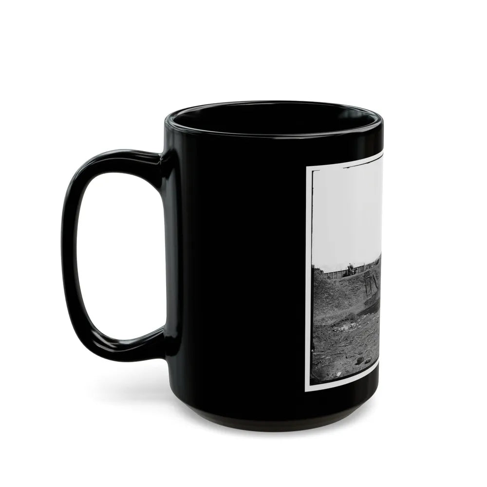 Fort Fisher, N.C. Interior View Of Transverse And Magazine On The Land Front (U.S. Civil War) Black Coffee Mug-Go Mug Yourself