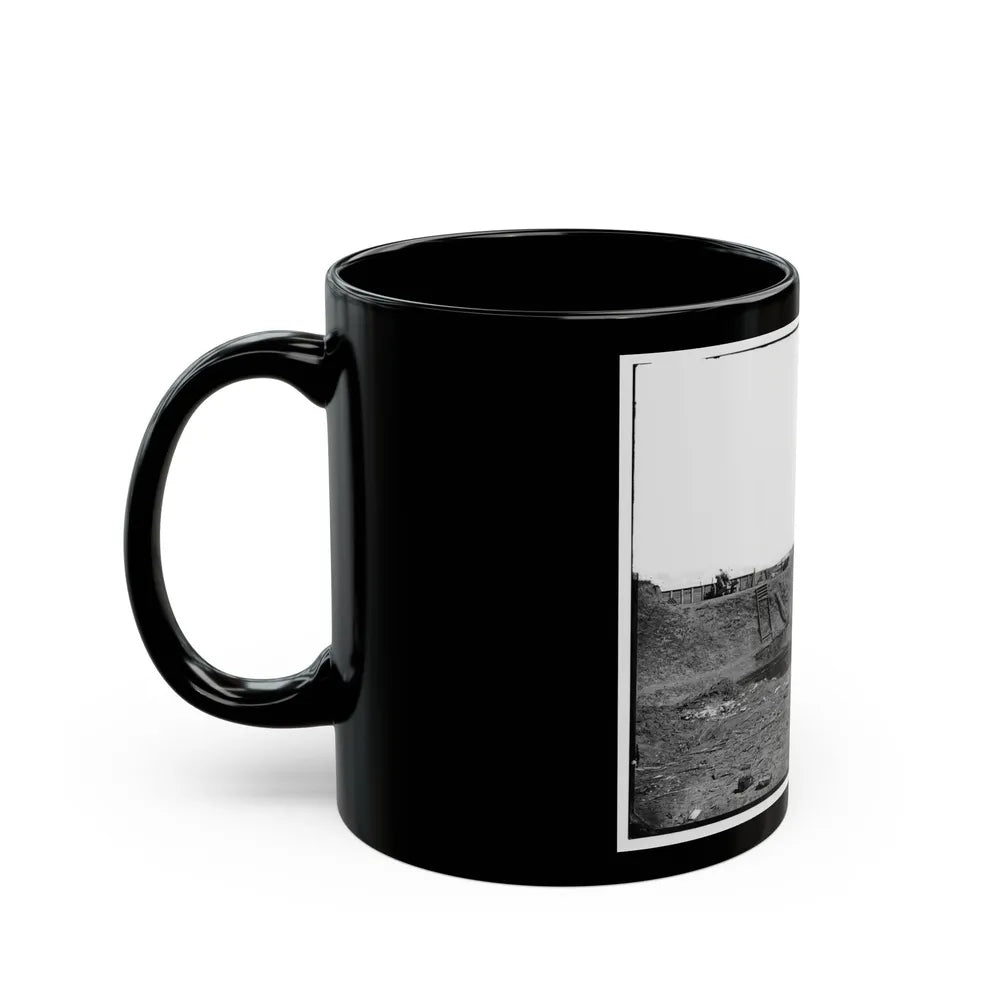 Fort Fisher, N.C. Interior View Of Transverse And Magazine On The Land Front (U.S. Civil War) Black Coffee Mug-Go Mug Yourself