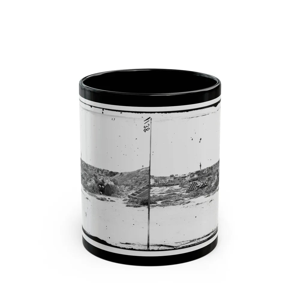 Fort Fisher, N.C. Interior View (U.S. Civil War) Black Coffee Mug-11oz-Go Mug Yourself