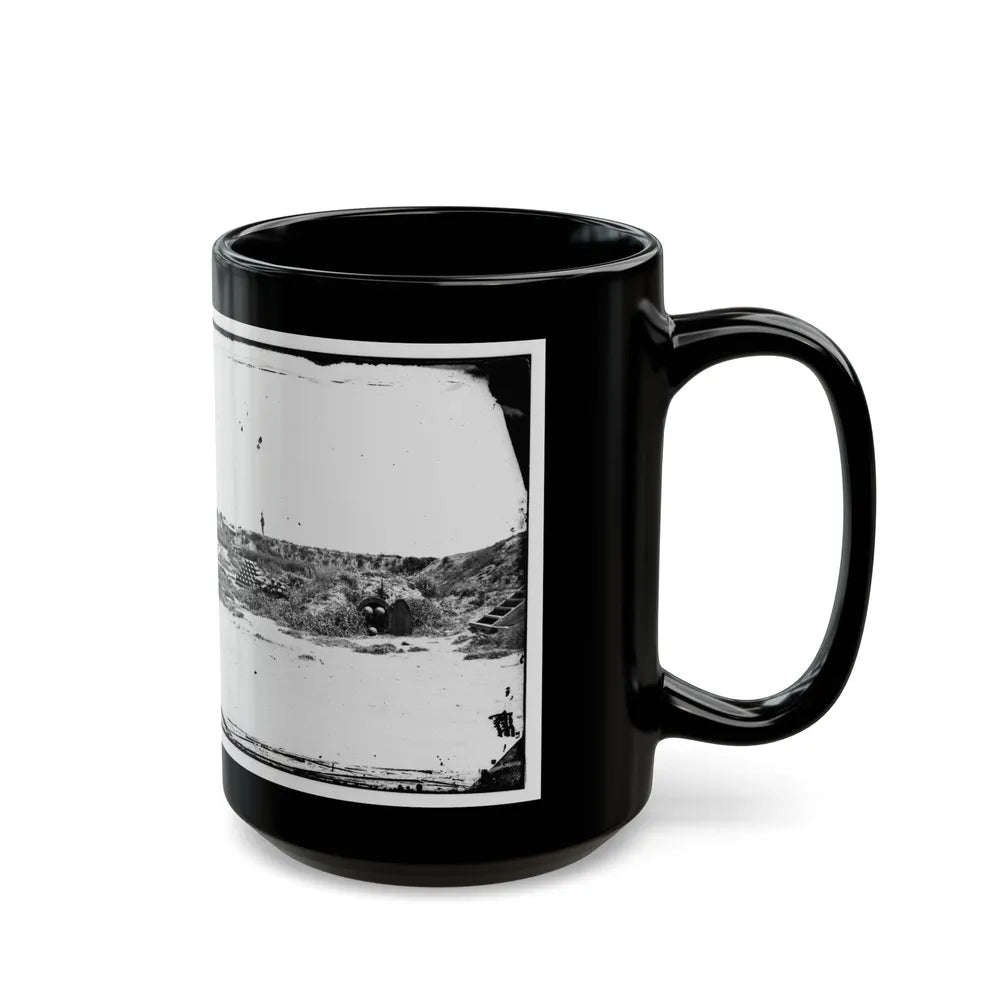 Fort Fisher, N.C. Interior View (U.S. Civil War) Black Coffee Mug-Go Mug Yourself