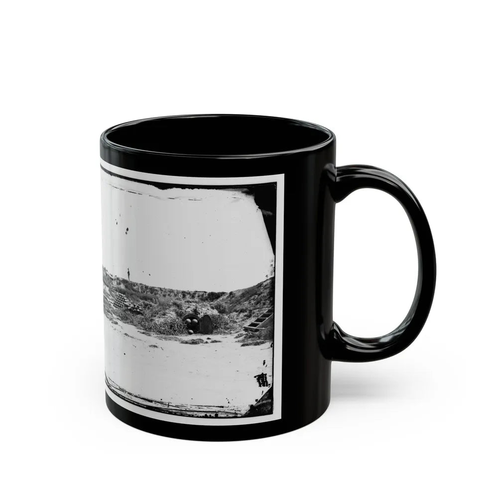 Fort Fisher, N.C. Interior View (U.S. Civil War) Black Coffee Mug-Go Mug Yourself