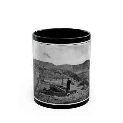 Fort Fisher, N.C. Interior View, With Heavy Gun Broken By Bombardment (U.S. Civil War) Black Coffee Mug-11oz-Go Mug Yourself