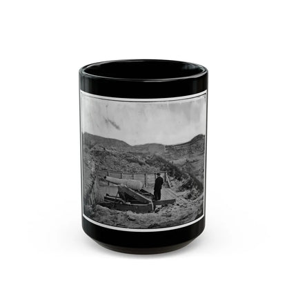 Fort Fisher, N.C. Interior View, With Heavy Gun Broken By Bombardment (U.S. Civil War) Black Coffee Mug-15oz-Go Mug Yourself