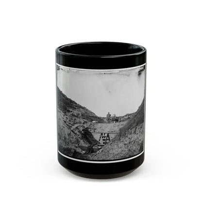 Fort Fisher, N.C. Interior View, Showing Traverse With Dismounted Gun (U.S. Civil War) Black Coffee Mug 15oz - Go Mug Yourself