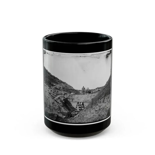Fort Fisher, N.C. Interior View, Showing Traverse With Dismounted Gun (U.S. Civil War) Black Coffee Mug 15oz - Go Mug Yourself