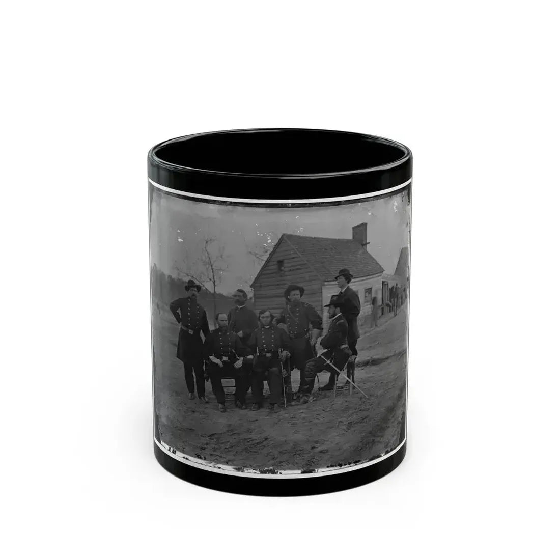Fort Harrison, Va. Group Of Surgeons Of The Army Of The James (U.S. Civil War) Black Coffee Mug 11oz - Go Mug Yourself