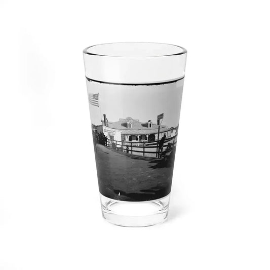 Fort Monroe, Va. Captain Of The Port's Office And The Hygeia Dining Saloon (U.S. Civil War) Pint Glass 16oz 16oz - Go Mug Yourself