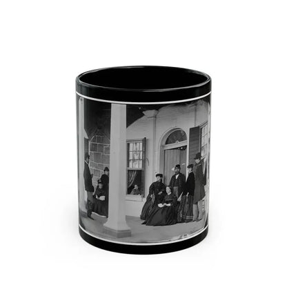 Fort Monroe, Va. Officers And Ladies On Porch Of A Garrison House (U.S. Civil War) Black Coffee Mug 11oz - Go Mug Yourself