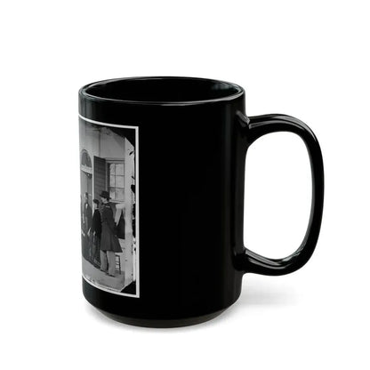 Fort Monroe, Va. Officers And Ladies On Porch Of A Garrison House (U.S. Civil War) Black Coffee Mug - Go Mug Yourself