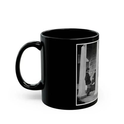 Fort Monroe, Va. Officers And Ladies On Porch Of A Garrison House (U.S. Civil War) Black Coffee Mug - Go Mug Yourself