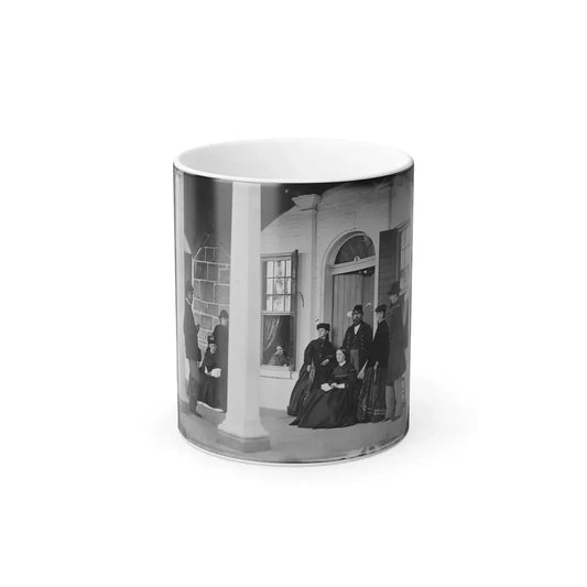 Fort Monroe, Va. Officers and Ladies on Porch of a Garrison House (U.S. Civil War) Color Changing Coffee Mug 11oz Default Title 11oz - Go Mug Yourself