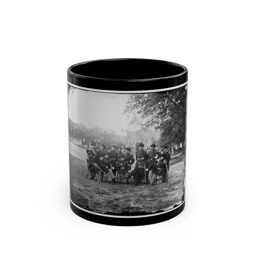 Fort Monroe, Va. Officers Of 3d Pennsylvania Heavy Artillery (U.S. Civil War) Black Coffee Mug 11oz - Go Mug Yourself