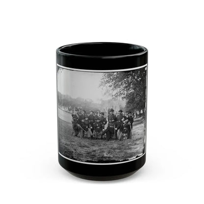 Fort Monroe, Va. Officers Of 3d Pennsylvania Heavy Artillery (U.S. Civil War) Black Coffee Mug 15oz - Go Mug Yourself