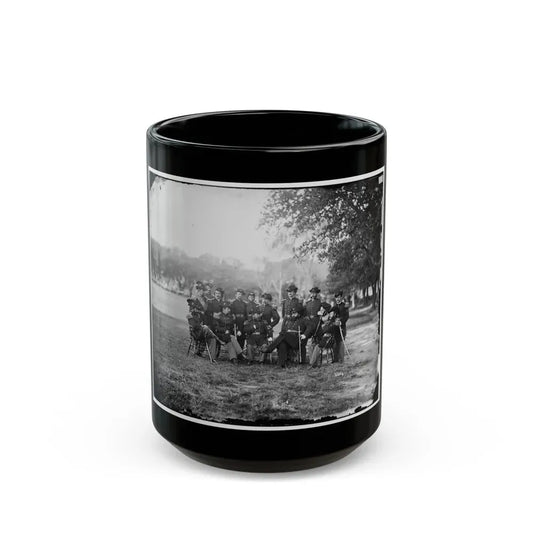 Fort Monroe, Va. Officers Of 3d Pennsylvania Heavy Artillery (U.S. Civil War) Black Coffee Mug 15oz - Go Mug Yourself