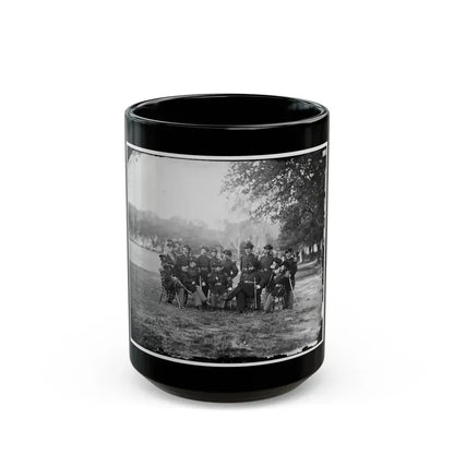 Fort Monroe, Va. Officers Of 3d Pennsylvania Heavy Artillery (U.S. Civil War) Black Coffee Mug 15oz - Go Mug Yourself