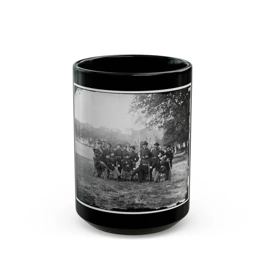 Fort Monroe, Va. Officers Of 3d Pennsylvania Heavy Artillery (U.S. Civil War) Black Coffee Mug 15oz - Go Mug Yourself