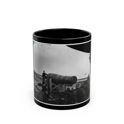 Fort Monroe, Va. The  Lincoln Gun,  A 15-Inch Rodman Columbiad (U.S. Civil War) Black Coffee Mug 11oz - Go Mug Yourself