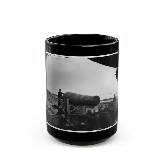 Fort Monroe, Va. The  Lincoln Gun,  A 15-Inch Rodman Columbiad (U.S. Civil War) Black Coffee Mug 15oz - Go Mug Yourself