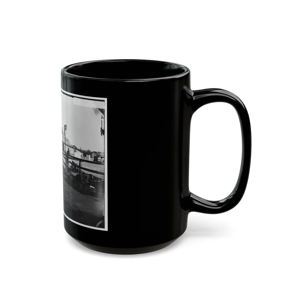 Fort Monroe, Va. Captain Of The Port's Office And The Hygeia Dining Saloon (U.S. Civil War) Black Coffee Mug-Go Mug Yourself