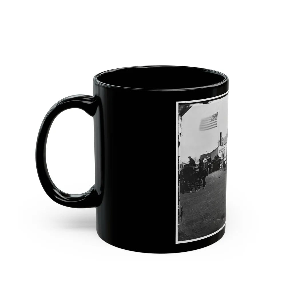 Fort Monroe, Va. Captain Of The Port's Office And The Hygeia Dining Saloon (U.S. Civil War) Black Coffee Mug-Go Mug Yourself