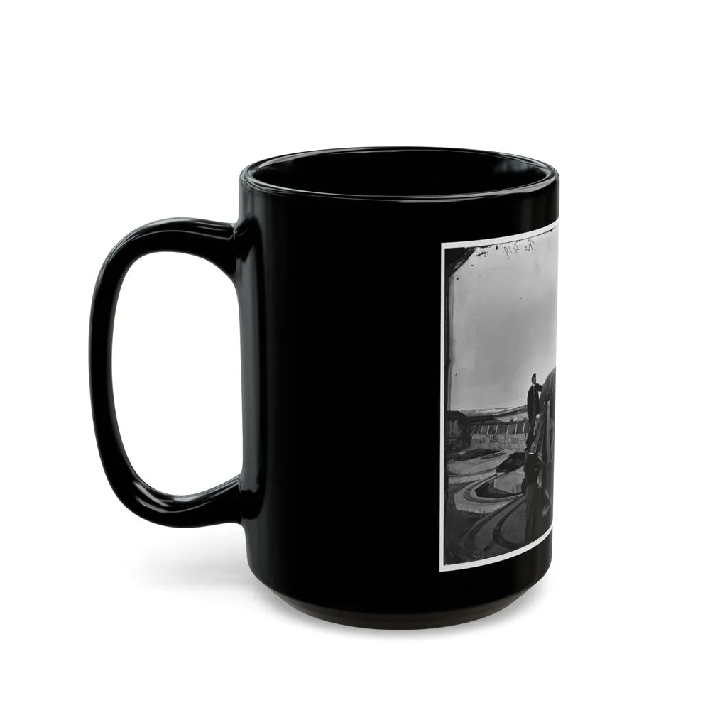 Fort Monroe, Va. The Lincoln Gun, A 15-Inch Rodman Columbiad (U.S. Civil War) Black Coffee Mug-Go Mug Yourself