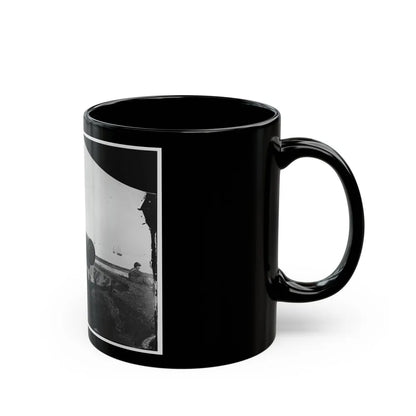 Fort Monroe, Va. The Lincoln Gun, A 15-Inch Rodman Columbiad (U.S. Civil War) Black Coffee Mug-Go Mug Yourself