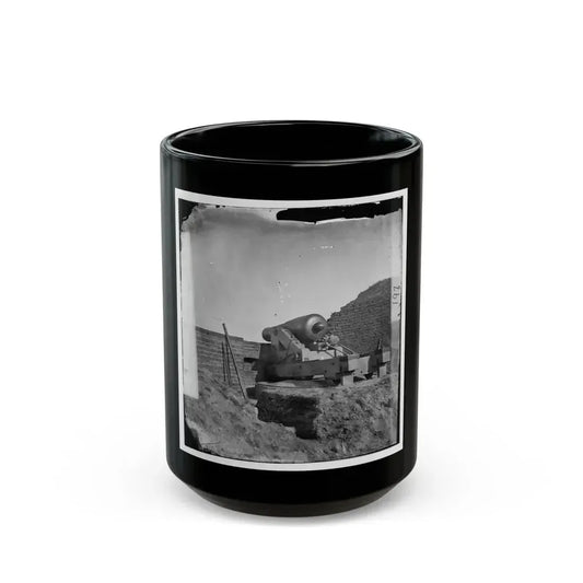 Fort Pulaski, Ga. The  Beauregard  Gun (U.S. Civil War) Black Coffee Mug 15oz - Go Mug Yourself