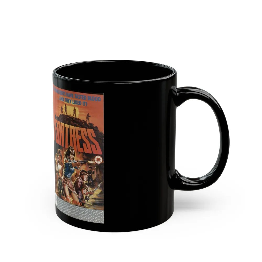 FORTRESS ACTION (VHS COVER) - Black Coffee Mug-Go Mug Yourself