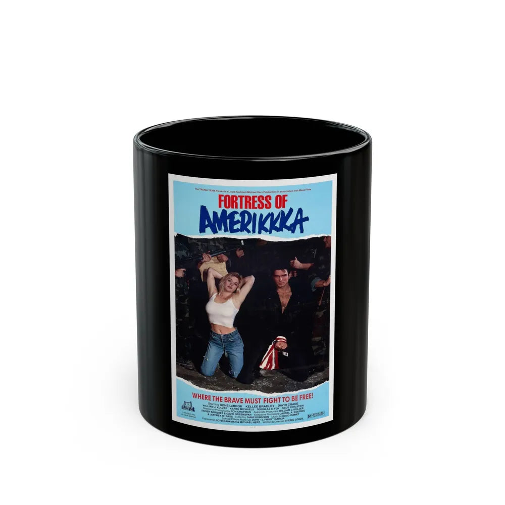 FORTRESS OF AMERIKKKA 1989 Movie Poster - Black Coffee Mug-11oz-Go Mug Yourself