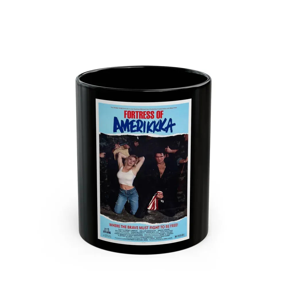 FORTRESS OF AMERIKKKA 1989 Movie Poster - Black Coffee Mug 11oz - Go Mug Yourself
