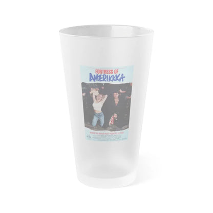 FORTRESS OF AMERIKKKA 1989 Movie Poster - Frosted Pint Glass 16oz-16oz-Frosted-Go Mug Yourself