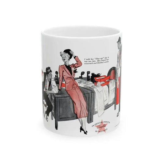 Fortune's Footsteps, The American Magazine, July 1936 - White Coffee Mug 11oz - Go Mug Yourself