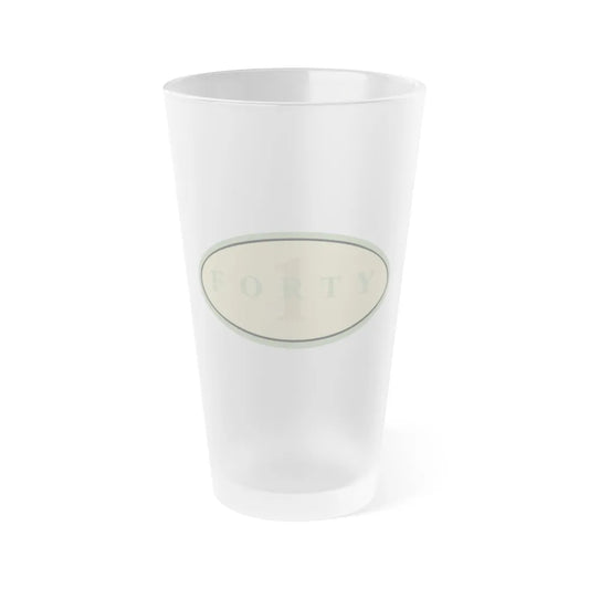 Forty 1 (U.S. Navy) Frosted Pint Glass 16oz-Go Mug Yourself