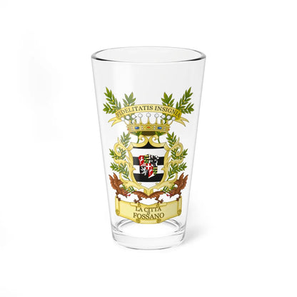 Fossano-Stemma (Italy) (Coat of Arms) Pint Glass 16oz 16oz - Go Mug Yourself