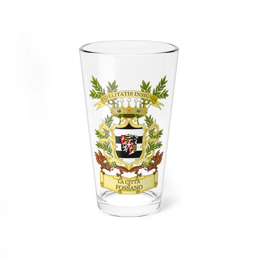 Fossano-Stemma (Italy) (Coat of Arms) Pint Glass 16oz 16oz - Go Mug Yourself