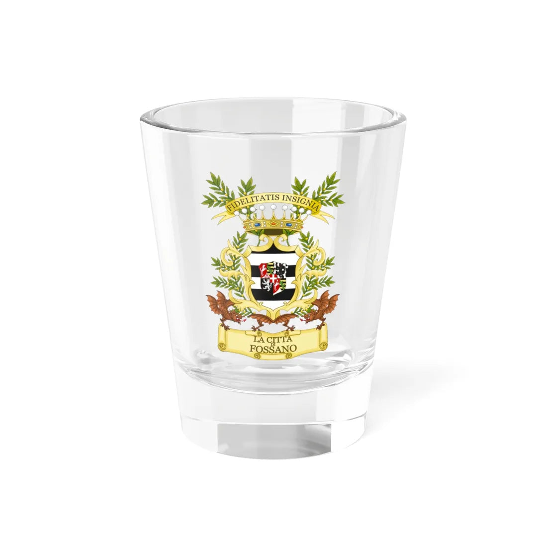 Fossano-Stemma (Italy) (Coat of Arms) Shot Glass 1.5oz 1.5oz - Go Mug Yourself