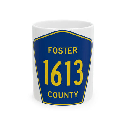 Foster County Route 1613 ND (North Dakota) (Road Sign) White Coffee Mug 11oz - Go Mug Yourself