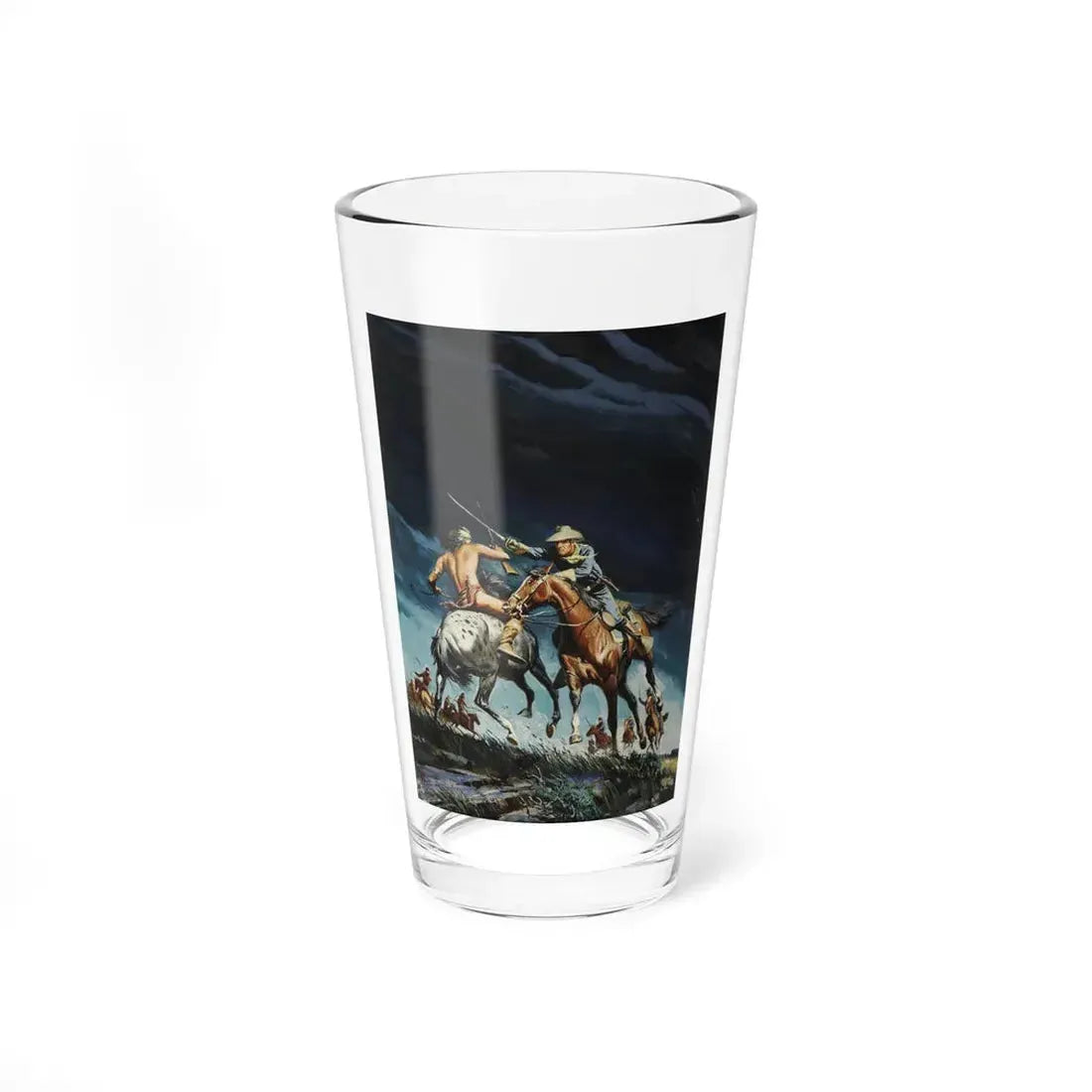 Four Color 875, Luke Short's Trumpets West (Dell, 1958) - Pint Glass 16oz 16oz - Go Mug Yourself
