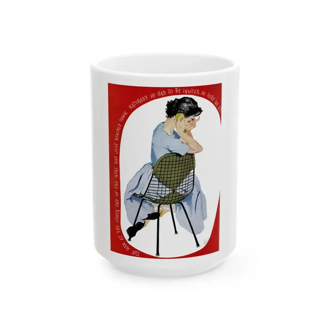 Four Days Later..., Good Housekeeping, August 1955 - White Coffee Mug 15oz - Go Mug Yourself