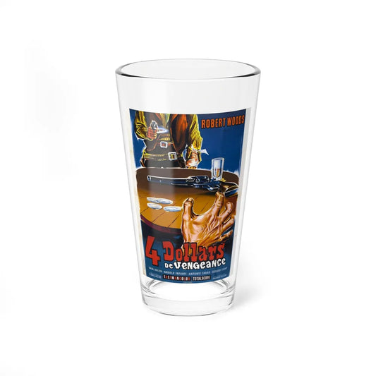 FOUR DOLLARS FOR VENGEANCE 1966 Movie Poster - Pint Glass 16oz-16oz-Go Mug Yourself