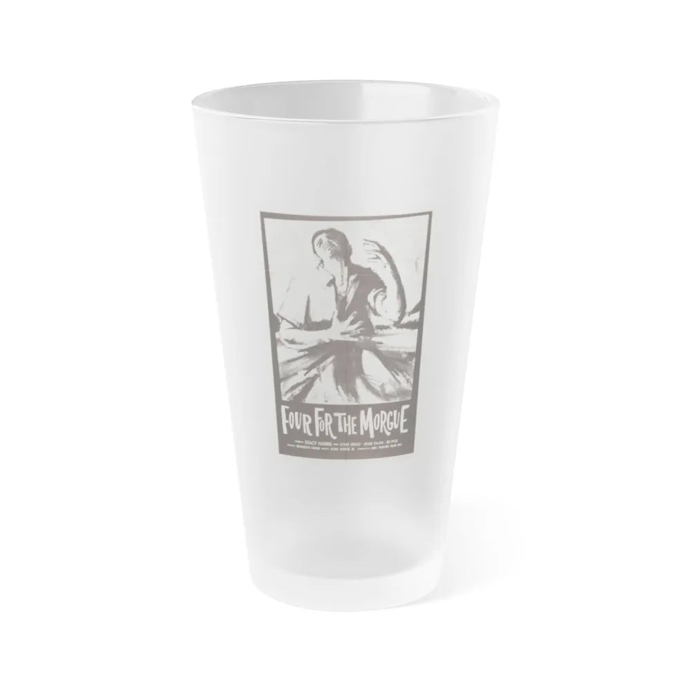 FOUR FOR THE MORGUE 1962 Movie Poster - Frosted Pint Glass 16oz-16oz-Frosted-Go Mug Yourself