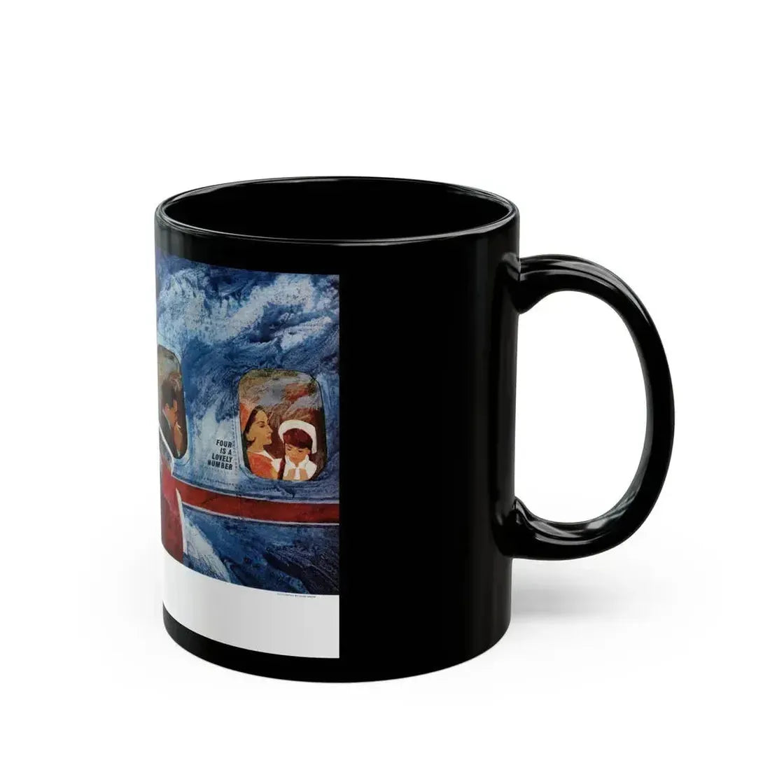 Four is a Lovely Number, Redbook, May 1964 - Black Coffee Mug - Go Mug Yourself