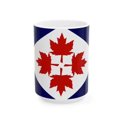 Four Leaves Flag Proposal (Canada) White Coffee Mug 15oz - Go Mug Yourself