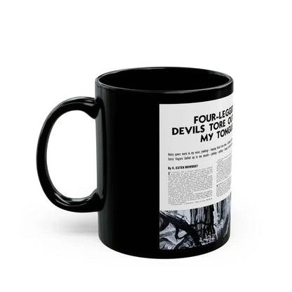 Four-Legged Devils Tore Out My Tongue, True Men Stories, October 1957 - Black Coffee Mug - Go Mug Yourself
