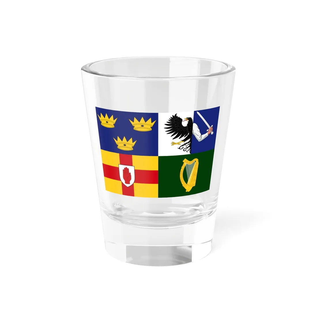 Four Provinces Flag 3-2 (Ireland) Shot Glass 1.5oz 1.5oz - Go Mug Yourself