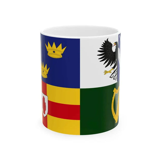 Four Provinces Flag (Ireland) White Coffee Mug 11oz - Go Mug Yourself