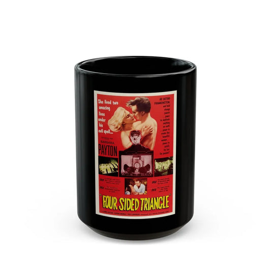 FOUR SIDED TRIANGLE 1953 Movie Poster - Black Coffee Mug-15oz-Go Mug Yourself