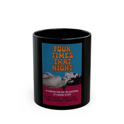 FOUR TIMES THAT NIGHT 1971 Movie Poster - Black Coffee Mug 11oz - Go Mug Yourself